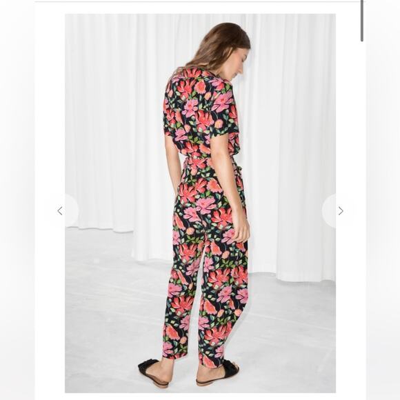 & Other Stories Peony Print Trousers - Picture 5 of 9